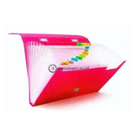 Bantex Expanding File With Handle Folio #3603 Pink - 19 Office Stationery Promosi