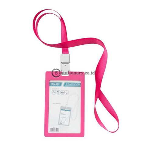 Bantex ID Card Holder Larnyard 54x90mm Potrait Pink #8865 19