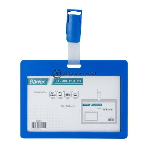 Bantex ID Card Holder With Clip 90x54mm Landscape Cobalt Blue #8864 11