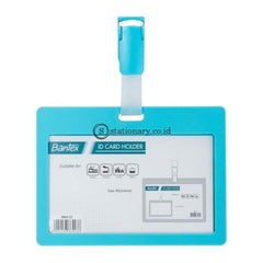Bantex ID Card Holder With Clip 90x54mm Landscape Sky Blue #8864 23