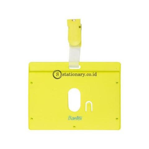 Bantex ID Card Holder With Clip Landscape Lime #8864 65