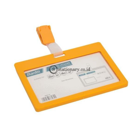 Bantex ID Card Holder With Clip Landscape Mango #8864 64