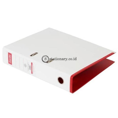 Bantex Lever Arch File Ordner Plastic Two Tone 7Cm Folio White-Red #1465V0709 Office Stationery