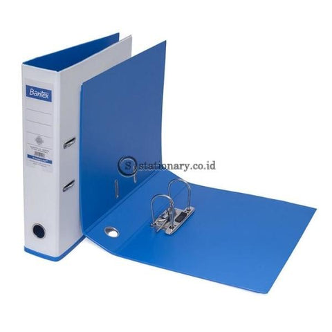 Bantex Lever Arch File Two Tone Folio 7Cm White Blueberry #1465V0762 Office Stationery