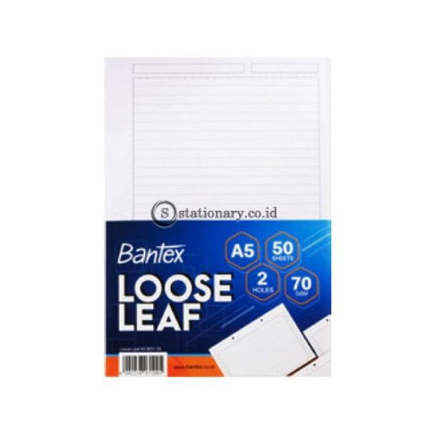 Bantex Loose Leaf Paper 2 Holes 70 gsm 50 Sheets A5 #8031