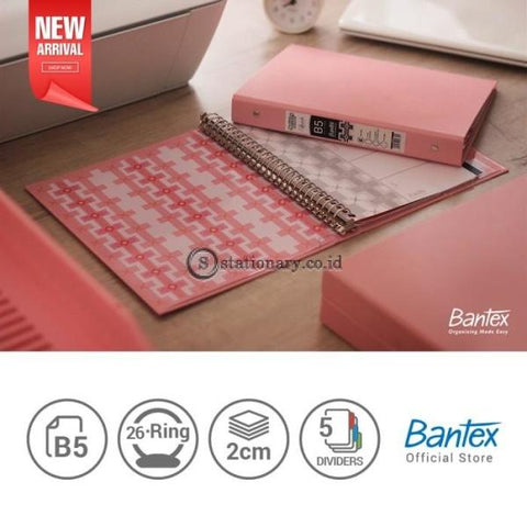 Bantex Multiring Binder Batik Series Musky Pink B5 26 Ring O 25mm #1336 74