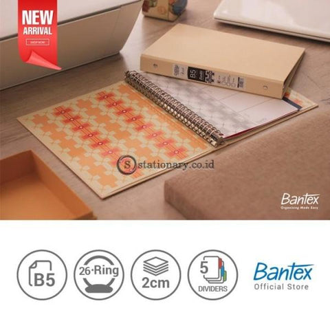 Bantex Multiring Binder Batik Series Peach B5 26 Ring O 25mm #1336 45