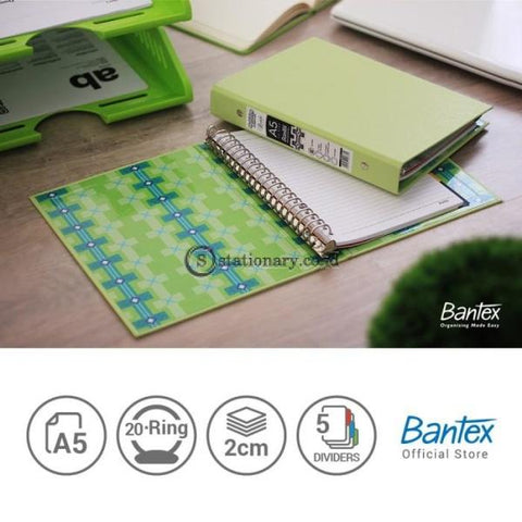 Bantex Multiring Binder Batik Series Pistachio A5 20 Ring O 25mm #1334 72