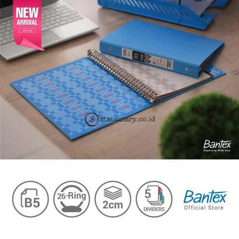 Bantex Multiring Binder Batik Series Sky Blue B5 26 Ring O 25mm #1336 23
