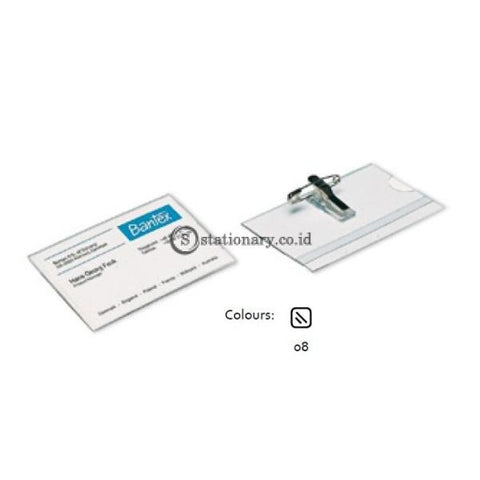 Bantex Name Card Holder Plastic 55x90mm Transparent #8652 08