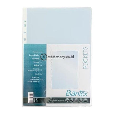 Bantex Plastik Pocket Clear 0.08mm thickness A4 (20 Sheets) #2046Bantex Plastik Pocket Clear 0.12mm thickness A4 (20 Sheets) #2051