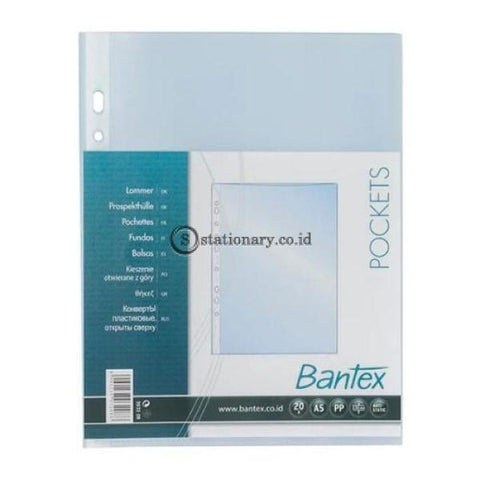 Bantex Pocket Antiglare 20 Sheets 0.08mm thickness A5 #2032