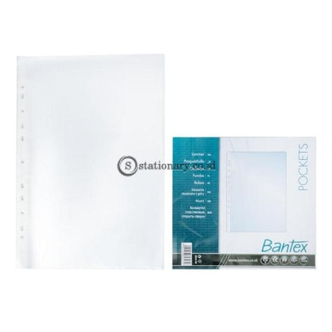 Bantex Pocket Clear (20 Sheets) 0.06Mm Thickness Folio #8843 Office Stationery