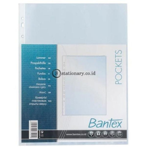 Bantex Pocket Antiglare 20 Sheets 0.06mm thickness A4 #2035