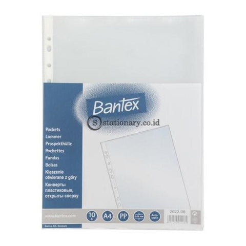 Bantex Pocket With Side Opening A4 0 08Mm Antiglare 10 Sheets #2022 Office Stationery
