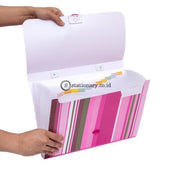 Bantex PP Fancy Stripes Expanding File 13 pocket Folio Pink #3608 19