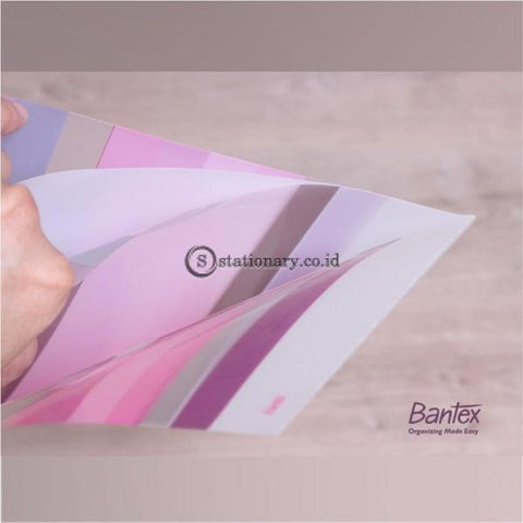 Bantex PP Fancy Stripes L-Shape Folder Folio Yellow #2247 06