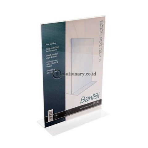 Bantex Stand Up Sign Holder A4 Transparent #8854 Office Stationery