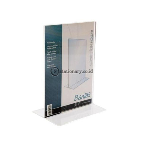 Bantex Stand Up Sign Holder A5 Transparent #8855 Office Stationery