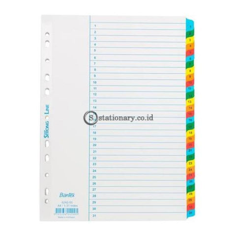 Bantex Strongline Indexes A4 31 Pages (1-31 Index) #6242 Office Stationery