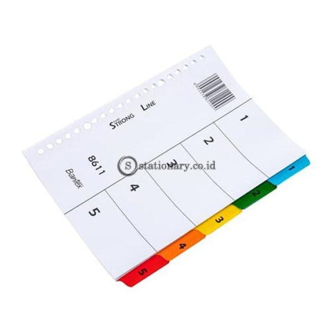 Bantex Strongline Indexes A5 5 Pages (1-5 Index) 20 Holes #8611 00 Office Stationery