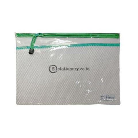 Bazic Zipper Bag Clear Jaring A4 #8856 Office Stationery