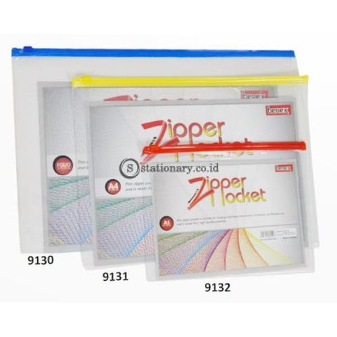 Benex Zipper Pocket Mika Transparant 0.13Mm A4 #9131 Office Stationery