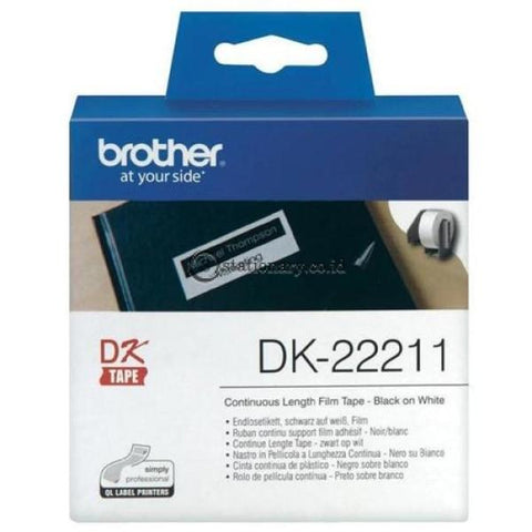 Brother Label Tape Dk-22211 Continuous Length Film White 29Mm X 15.24M Office Equipment