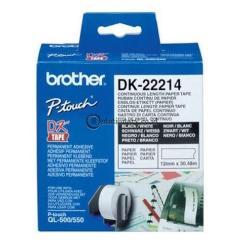 Brother Label Tape Dk-22214 Continuous Length Paper 12Mm X 30.48M Office Equipment