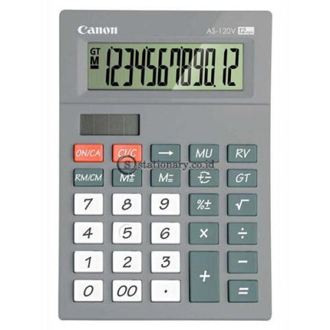 Canon Desktop Calculator As-120V 12 Digit Grey Office Stationery