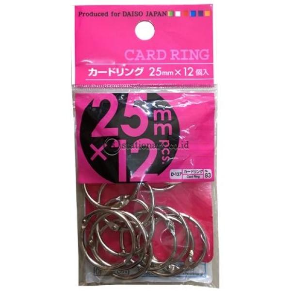 Card Ring Daiso 25Mm X 12 Office Stationery