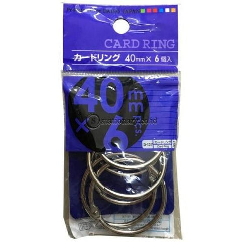 Card Ring Daiso 40Mm X 6 Office Stationery