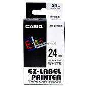Casio Ez Label Printer Xr-24We1 24Mm Black On White Tape Cartridge Office Equipment