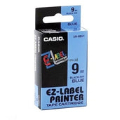 Casio Ez Label Printer Xr-9Bu1 9Mm Black On Blue Tape Cartridge Office Equipment