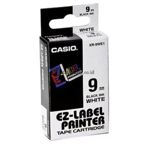 Casio Ez Label Printer Xr-9We1 9Mm Black On White Tape Cartridge Office Equipment