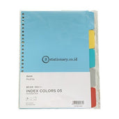 Daiichi Index Colors Divider 5 Warna Plastik B5 Dpr16B5-Mix005 Office Stationery