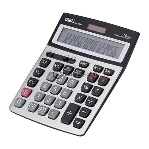 Deli Calculator Check Correct 16 Digits Metal WE39265