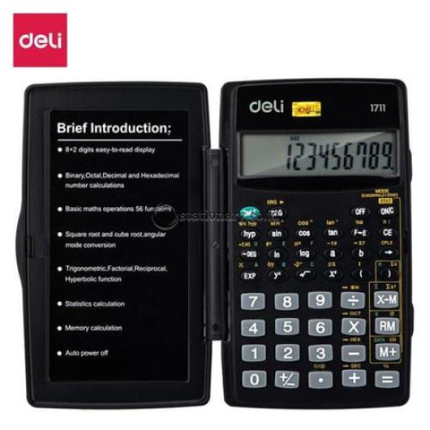 Deli Calculator Scientific (8+2 Digits & 56 Functions) E1711 Office Stationery