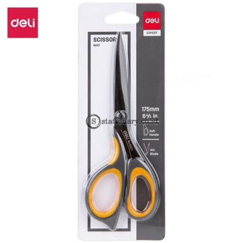 Deli Gunting Soft Touch Scissors 175Mm E6027 Office Stationery