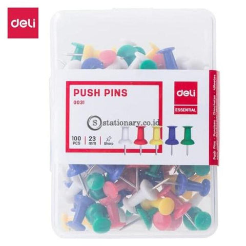 Deli Paku Push Pin Color 23Mm E0031 Office Stationery