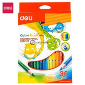 Deli Pensil Warna Colored Pencil Triangle Soft Basswood Rich 36C Ec00230 Office Stationery