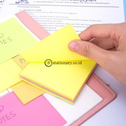 Deli Post It Memo Flip Sticky Notes 76X76Mm (4X25Sheets) Ea02002 Office Stationery
