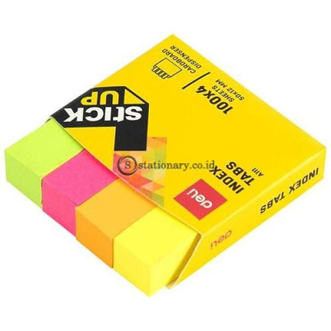 Deli Post It Memo Index Kertas Page Tabs 50X12Mm (4 Colourx100Sheet) Ea11102 Office Stationery