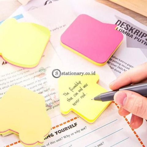 Deli Post It Memo Shape Sticky Notes 76X76Mm (4X20Sheets) Ea03102 Office Stationery
