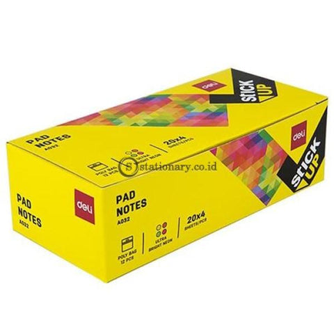 Deli Post It Memo Shape Sticky Notes 76X76Mm (4X20Sheets) Ea03202 Office Stationery