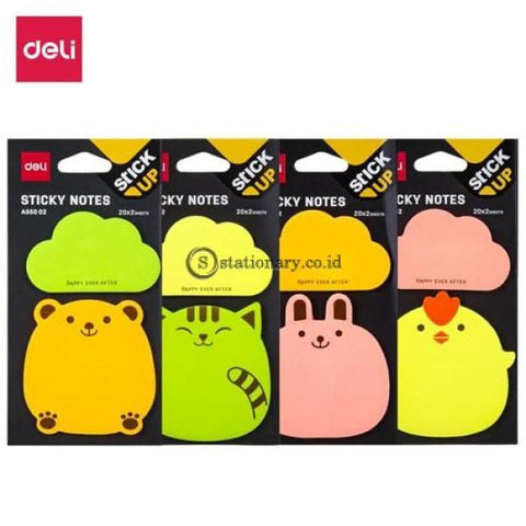 Deli Post It Memo Shape Sticky Notes Animal 76X76Mm (100Sheets) Ea55002 Office Stationery