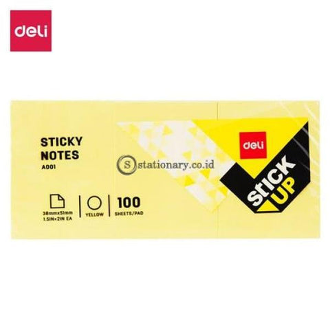 Deli Post It Memo Sticky Notes 38X51Mm (3X100Sheets) Ea00153 Office Stationery