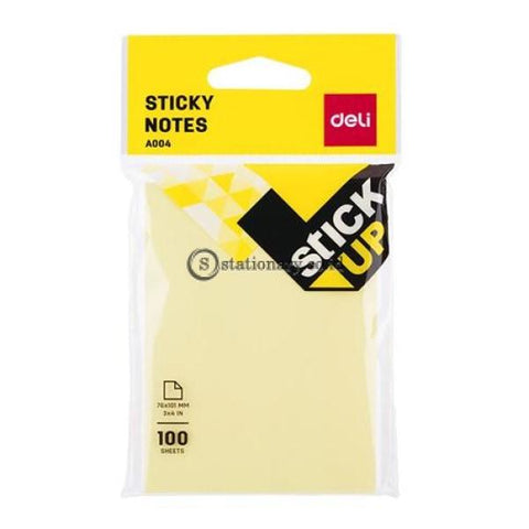 Deli Post It Memo Sticky Notes 76X101Mm (100Sheets) Ea00452 Office Stationery