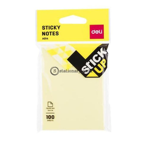 Deli Post It Memo Sticky Notes 76X101Mm (100Sheets) Ea01402 Office Stationery