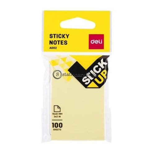 Deli Post It Memo Sticky Notes 76X51Mm (100Sheets) Ea00252 Office Stationery